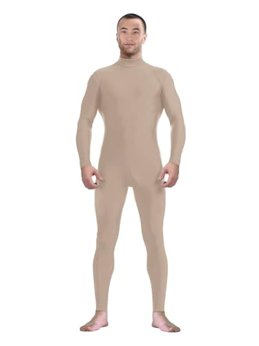 Aniler Herren und Damen Spandex Headless und ohne Handschuhe Socken Zentai Kostüm Bodysuit Stretchy Cosplay Unitard Body Anzug (XX-Large, Nude) von Aniler