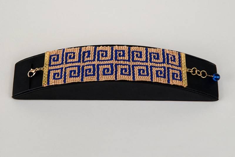 Manschette Armband, Mutter Des Tages Geschenk, Seed Bead Rose Gold, Goldschmuck Und Kobaltblau Gewebt Brautjungfern-Geschenk Für Sie von AnimaGemsandJewels