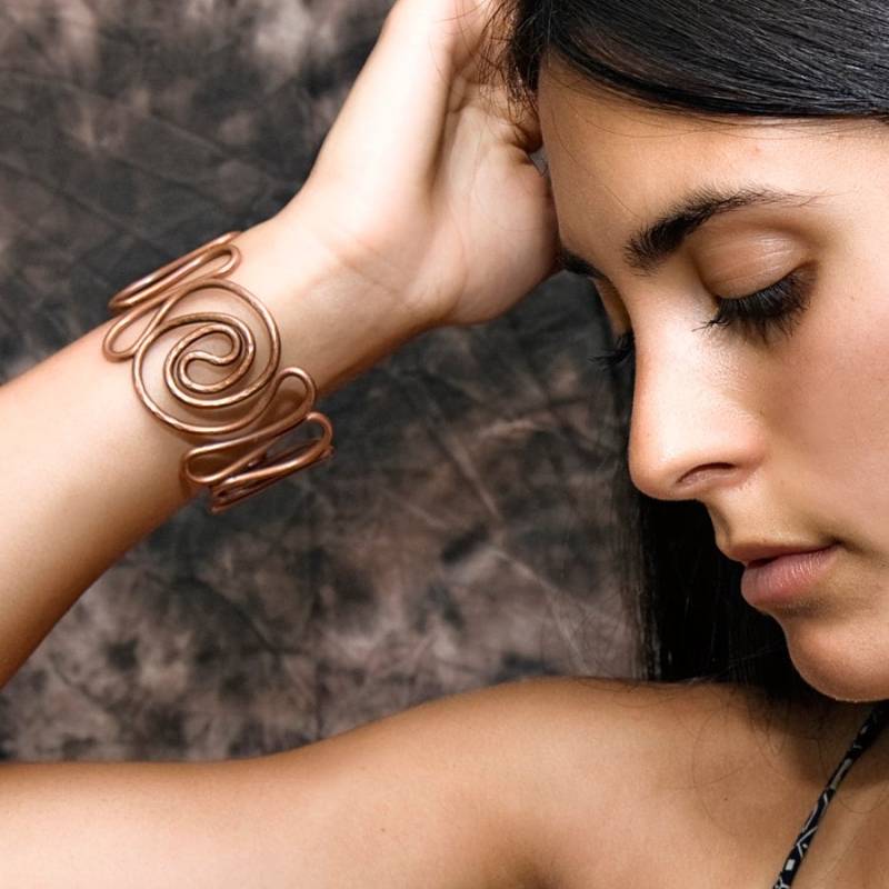 Yin Yang Manschette Armband, Wunderschöne Kupfer Einheitsgröße, Verstellbar von AnimaGemsandJewels