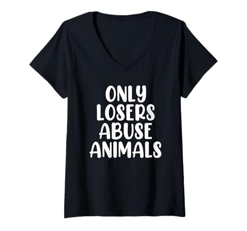 Damen Only Losers Missuse Animals Wildlife Rehabilitation Pet Foster T-Shirt mit V-Ausschnitt Damen Only Losers Missuse Animals Wildlife Rehabilitation Pet Foster T-Shirt mit V-Ausschnitt von Animal Activist Tees Shirts for Women & Men