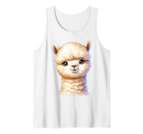 Niedliches Alpaka-Tier-Design für Kinder und Tierliebhaber Tank Top von Animal Birthday Designs for Kids and Toddlers