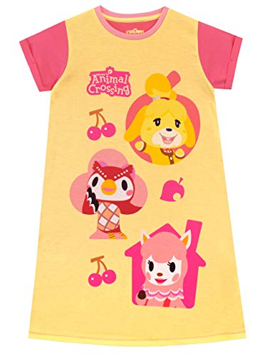 Animal Crossing Mädchen Nachthemden Gelb 134 von Animal Crossing