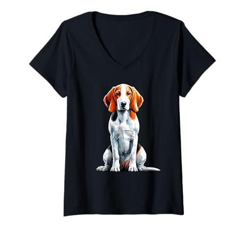 Damen Swiss Hound Schweizer Laufhund T-Shirt mit V-Ausschnitt Damen Swiss Hound Schweizer Laufhund T-Shirt mit V-Ausschnitt von Animal Dog Lover Gifts