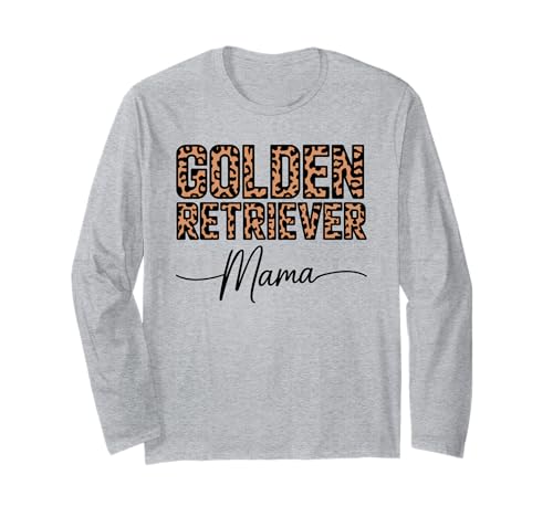 Leopardenmuster Golden Retriever Mama GR Hund Goldie Langarmshirt Leopardenmuster Golden Retriever Mama GR Hund Goldie Langarmshirt von Animal Dog Lover Gifts