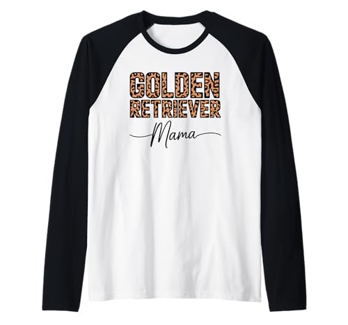 Leopardenmuster Golden Retriever Mama GR Hund Goldie Raglan Leopardenmuster Golden Retriever Mama GR Hund Goldie Raglan von Animal Dog Lover Gifts