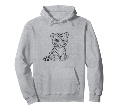 Niedliches Tiger-Design für Kinder Pullover Hoodie Niedliches Tiger-Design für Kinder Pullover Hoodie von Animal Lover Themed Graphic Art Designs