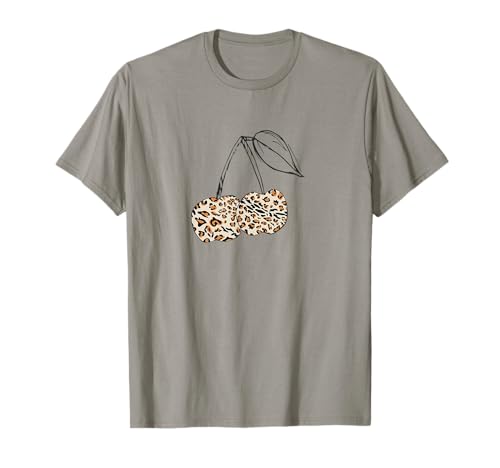 Cheetah Cherry T-Shirt mit Leoparden-Tierdruck für Mädchen, Damen und Kinder T-Shirt von Animal Print Day For Women Kids Girls Teens