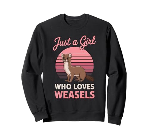 Nur ein Mädchen, das Wiesel liebt Sweatshirt Nur ein Mädchen, das Wiesel liebt Sweatshirt von Animal Weasel Design