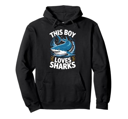 This Boy Loves Sharks, lustiges Hai- und Ozean-Design für Jungen Pullover Hoodie This Boy Loves Sharks, lustiges Hai- und Ozean-Design für Jungen Pullover Hoodie von Animal and Wildlife Lovers Designs