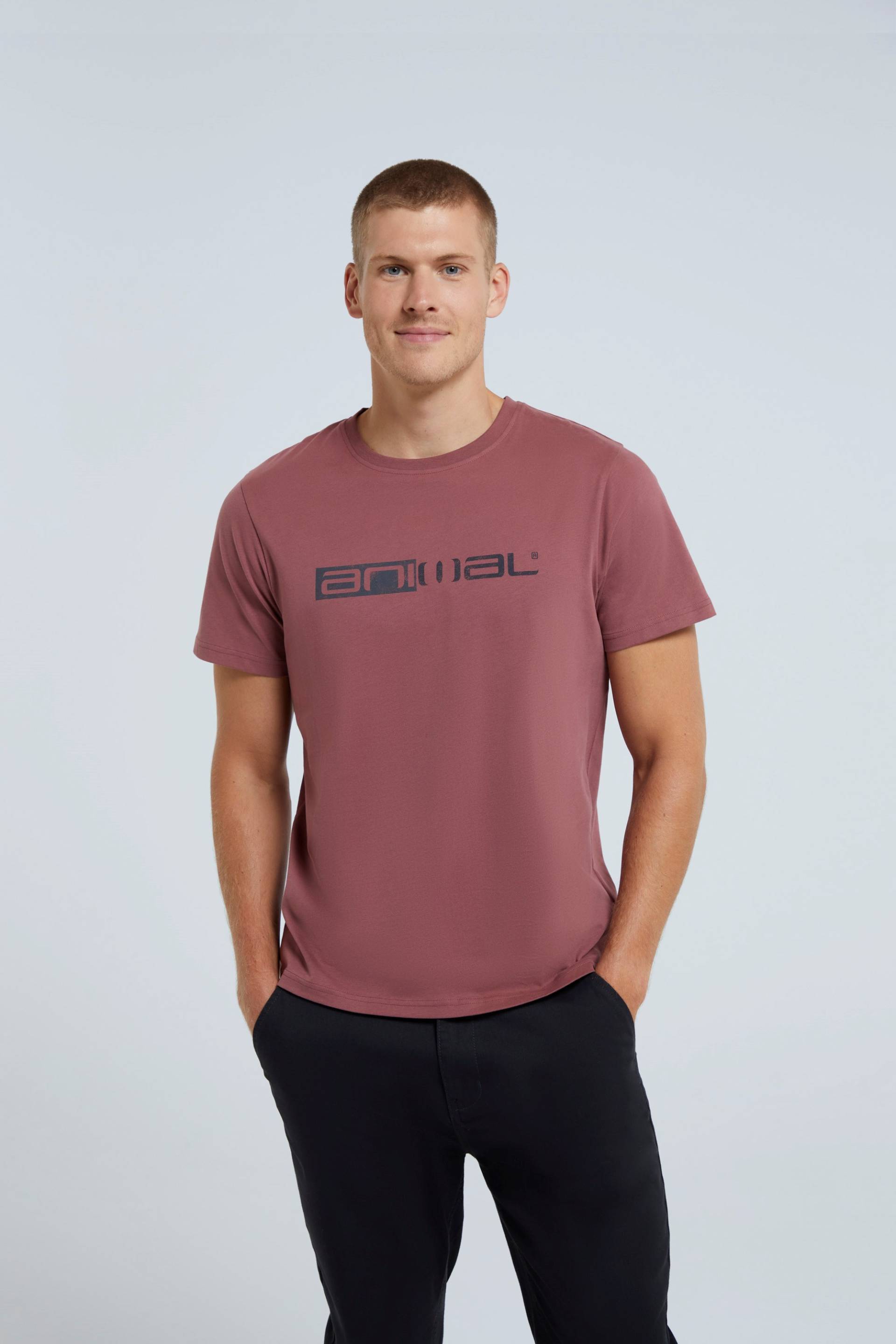 Jacob Herren T-Shirt - Burgunderrot von Animal