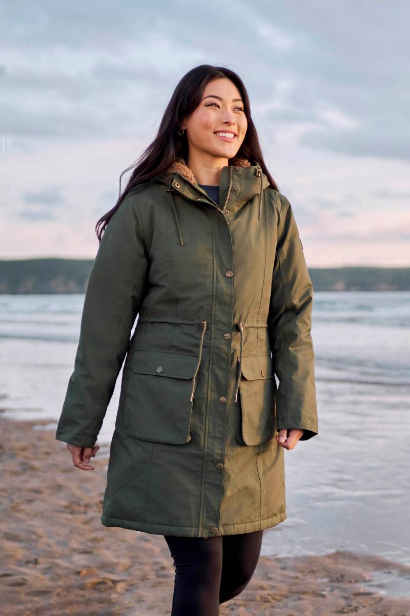 Agnes Damenparka mit Borgfutter - Khaki von Animal