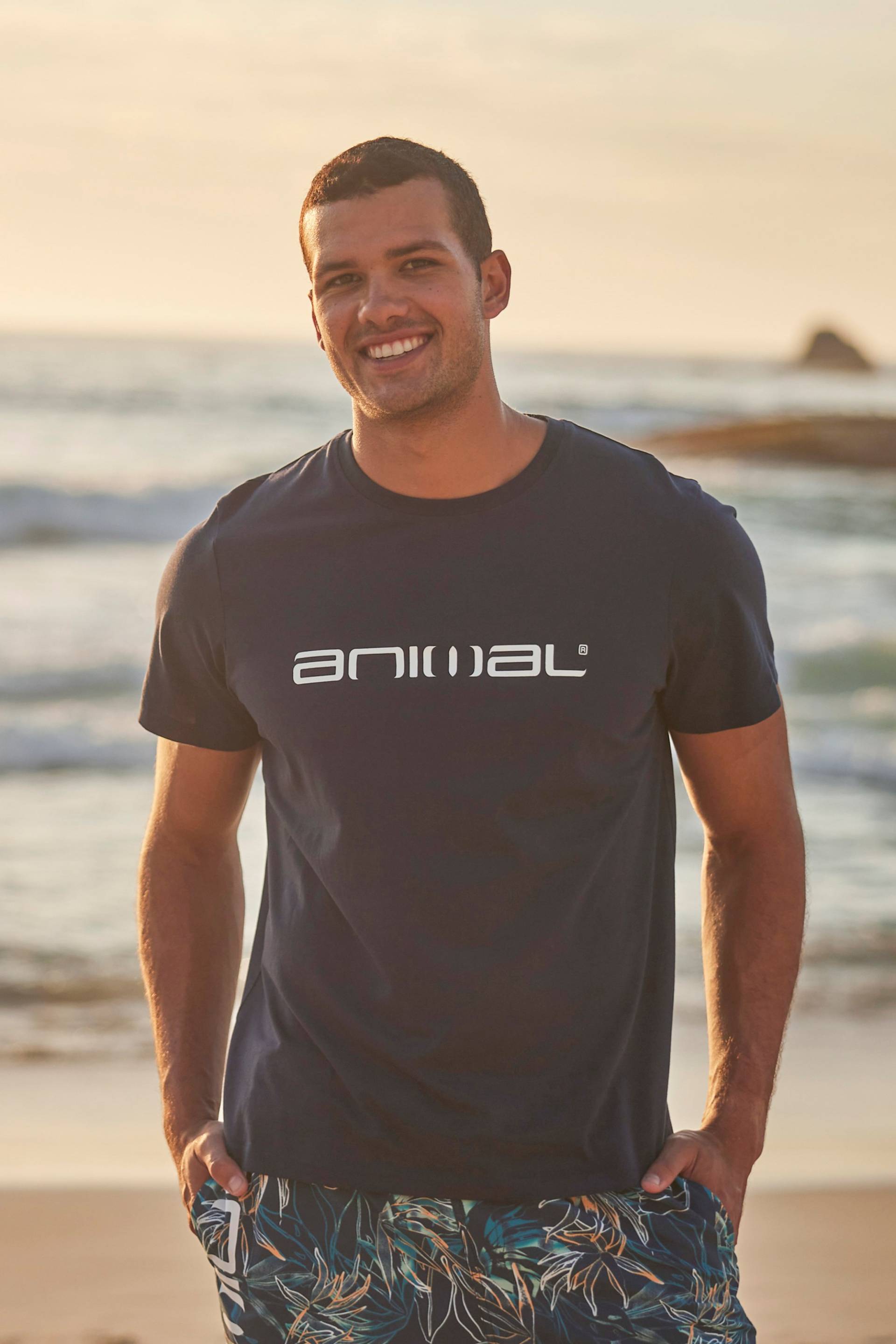 Classico Bio-Baumwoll Herren T-Shirt - Marineblau von Animal