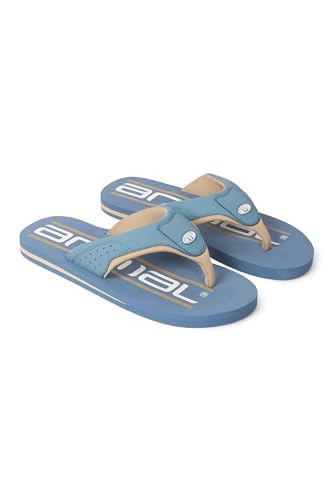 Animal Jekyl recycelte Flip-Flops für Herren - leichte und bequeme Slip-on Schuhe mit weich gepolsterten oberen Riemen - am besten für Herbst Winter und Strand Hell Blau Herren-Schuhgröße 42 DE von Animal