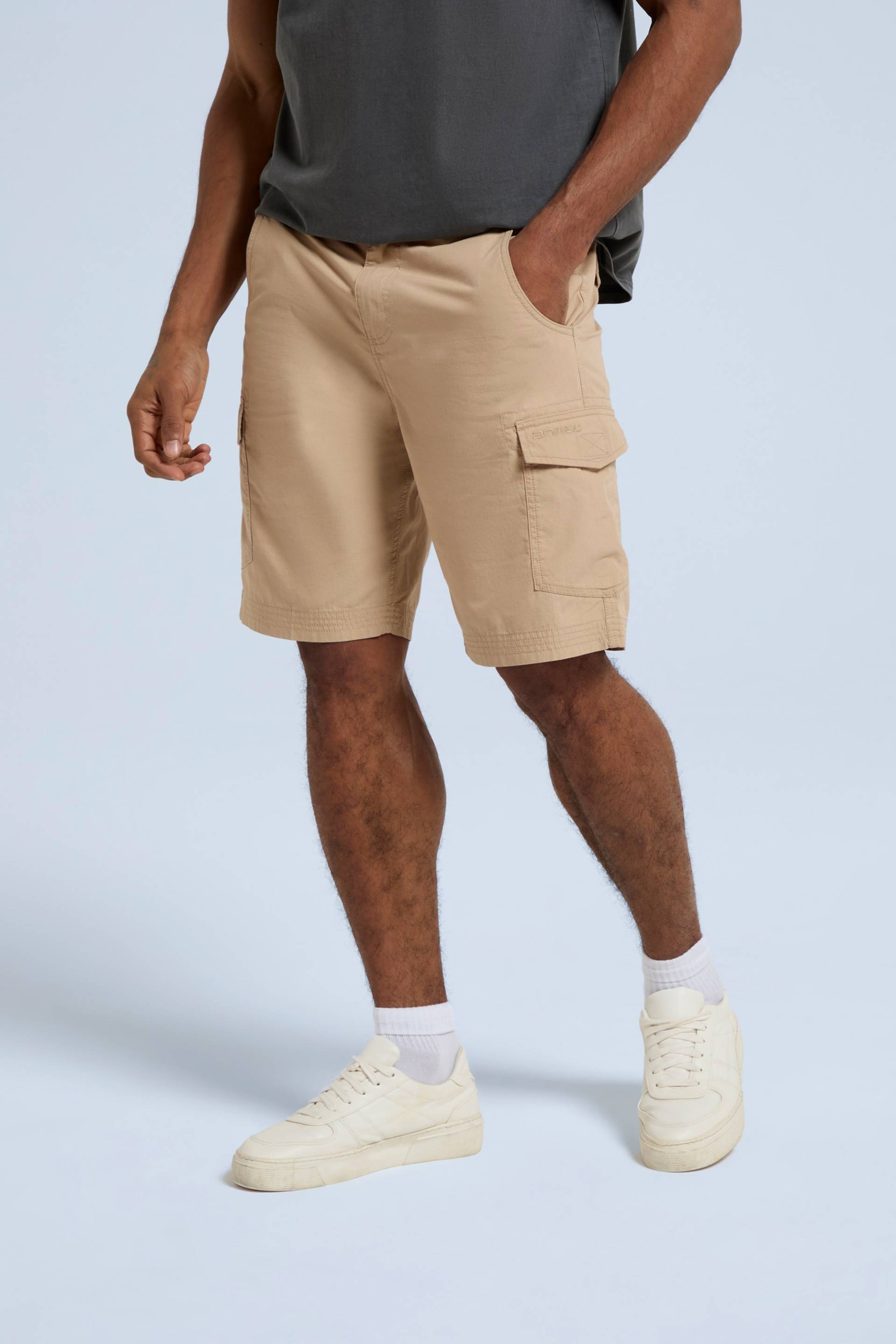 Atlantis Bio-Baumwoll Herren Cargo-Shorts - Beige von Animal