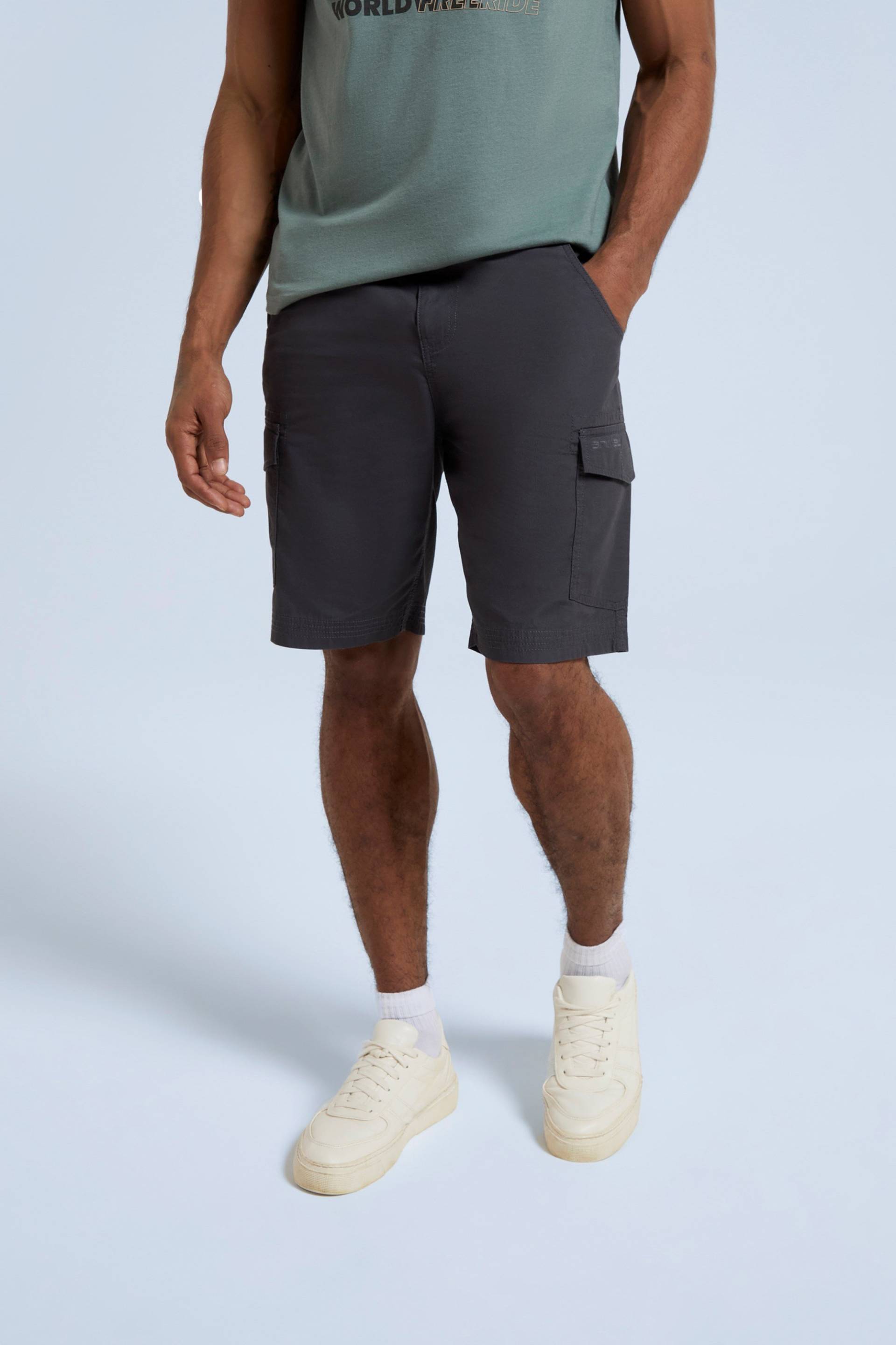 Atlantis Bio-Baumwoll Herren Cargo-Shorts - Grau von Animal