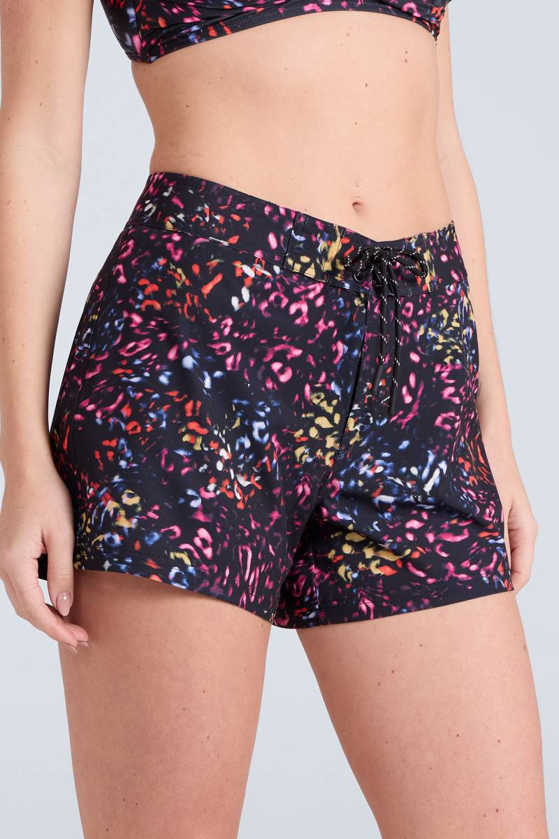 Aurora Gemusterte Damen Mini-Boardshorts - Schwarz von Animal