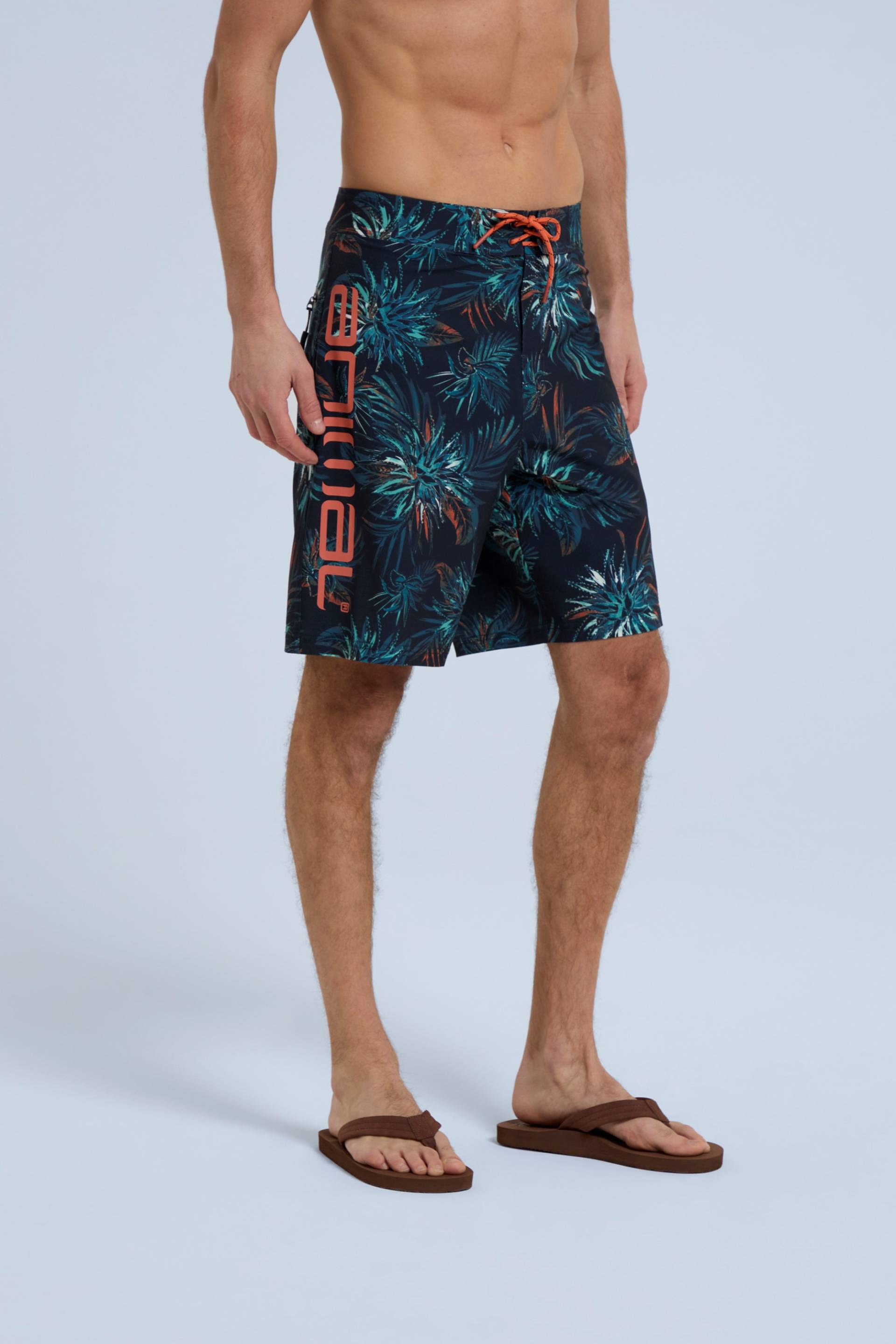 Brett Recycelte Herren Boardshorts - Gemustert - Orange von Animal