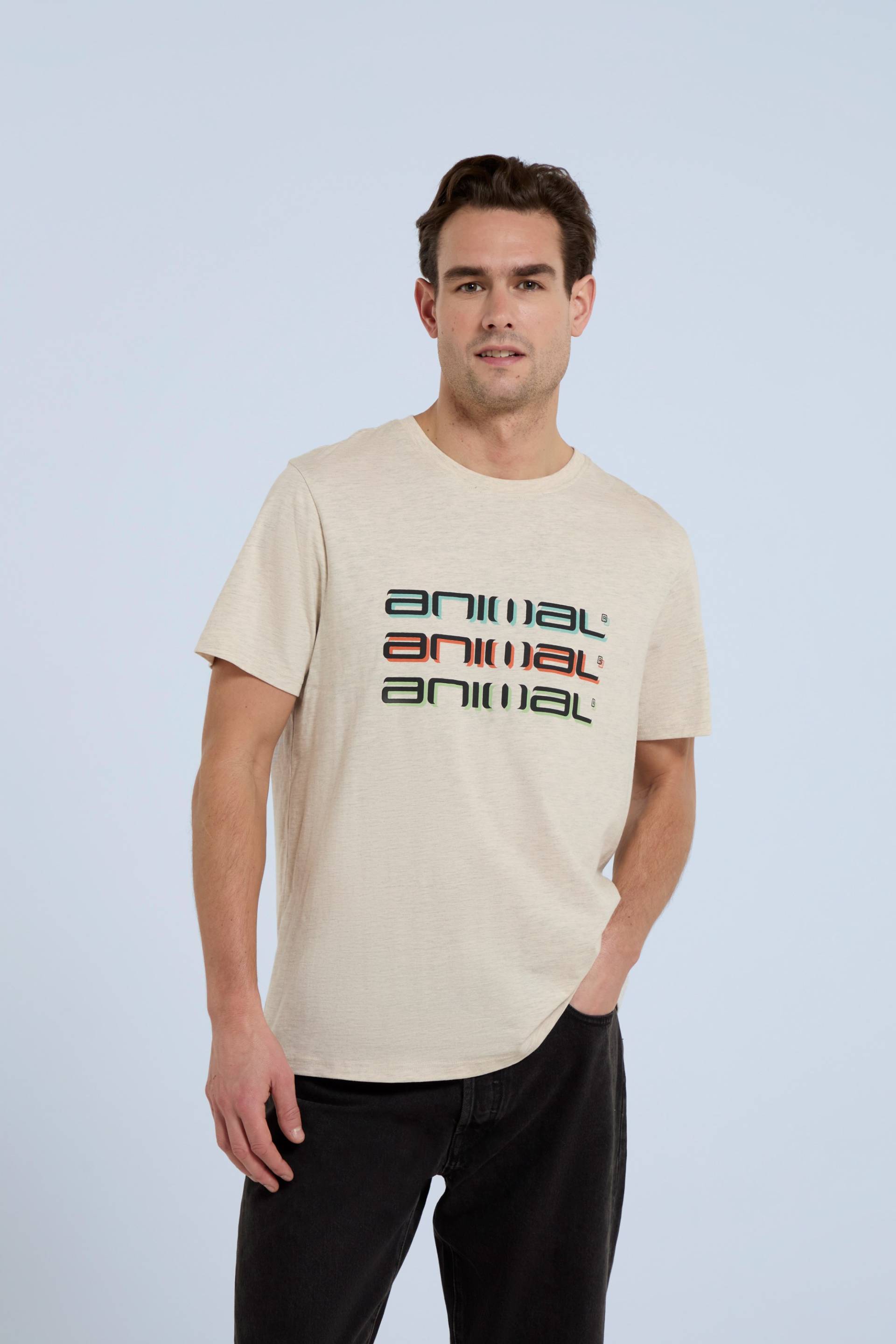 Classico Bio-Baumwoll Herren T-Shirt - Beige von Animal