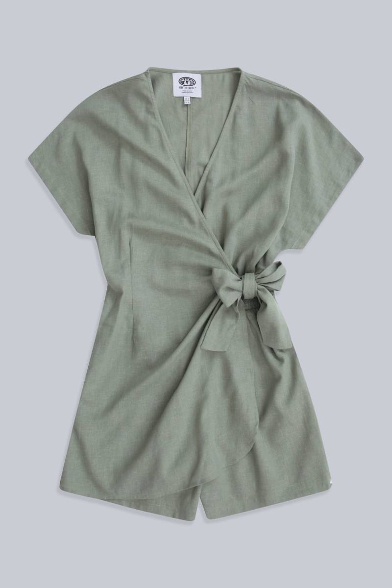 Damen Wickelanzug aus Leinen - Beige von Animal