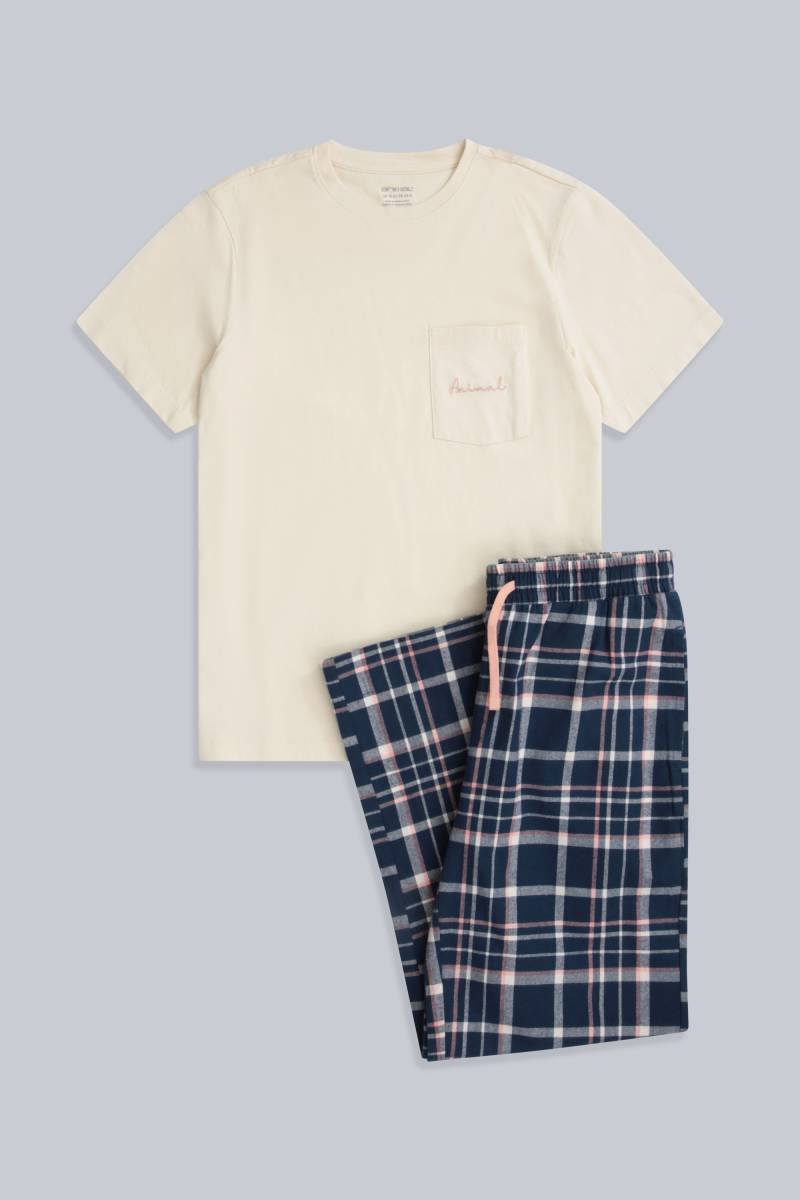 Driftoff Kariertes Damen Pyjama-Set - Grauweiß Driftoff Kariertes Damen Pyjama-Set - Grauweiß von Animal