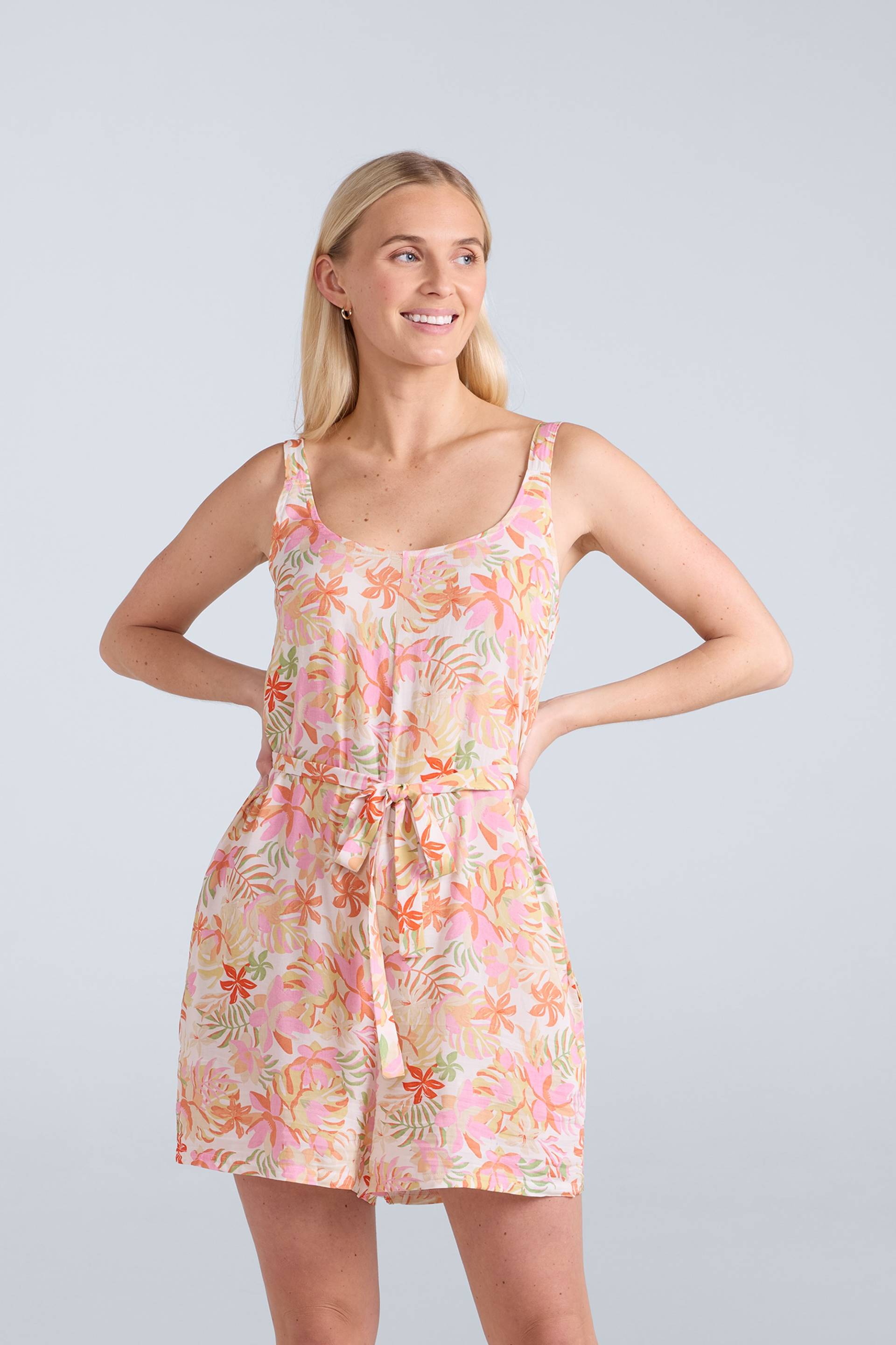 Flora Damen Nachhaltiger Playsuit - Grauweiß von Animal