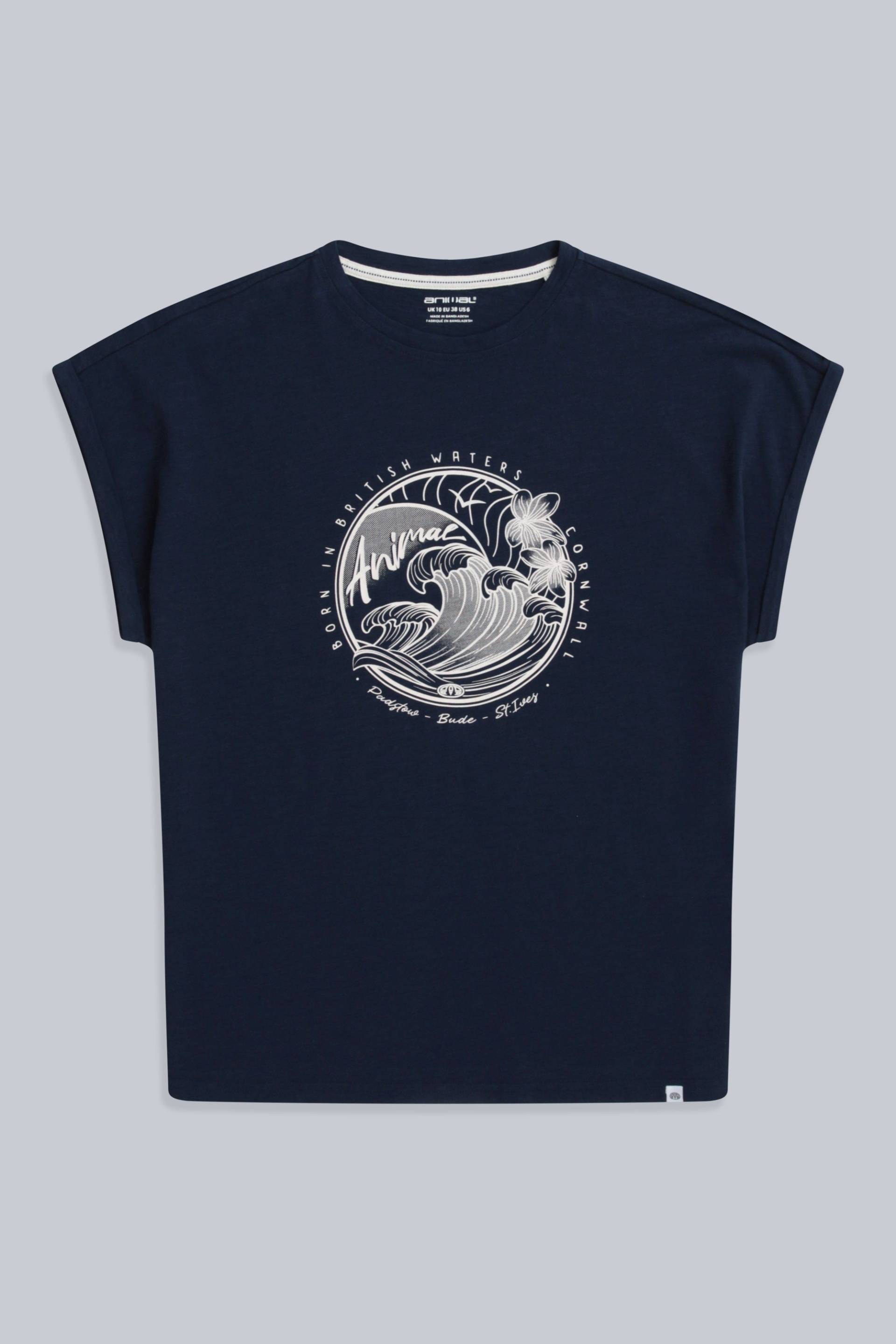 Holly Damen Cornwall T-Shirt - Marineblau von Animal