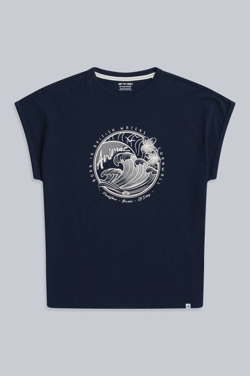 Holly Damen Cornwall T-Shirt - Marineblau von Animal