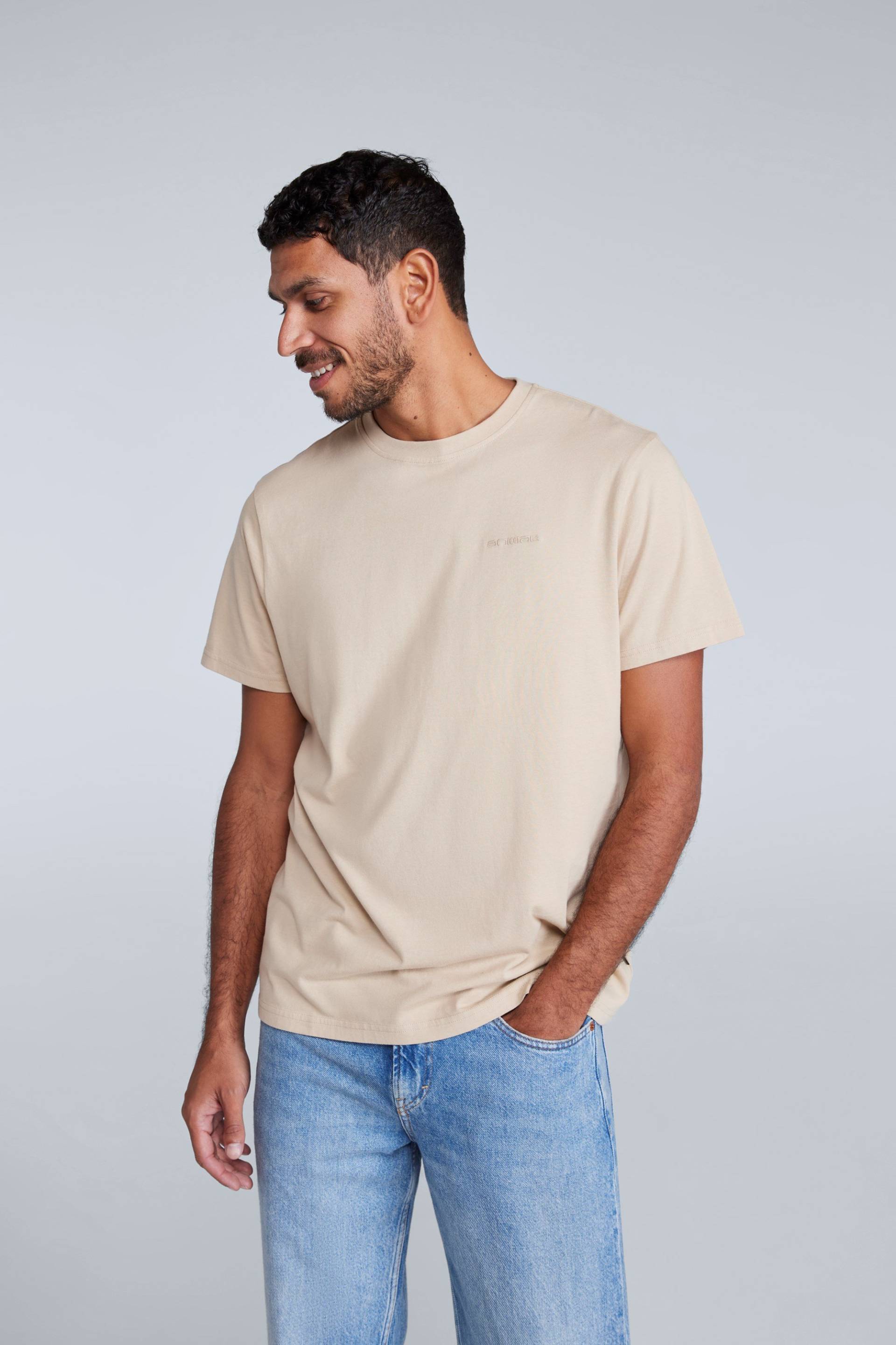 Icon Einfarbiges Herren T-Shirt - Beige von Animal