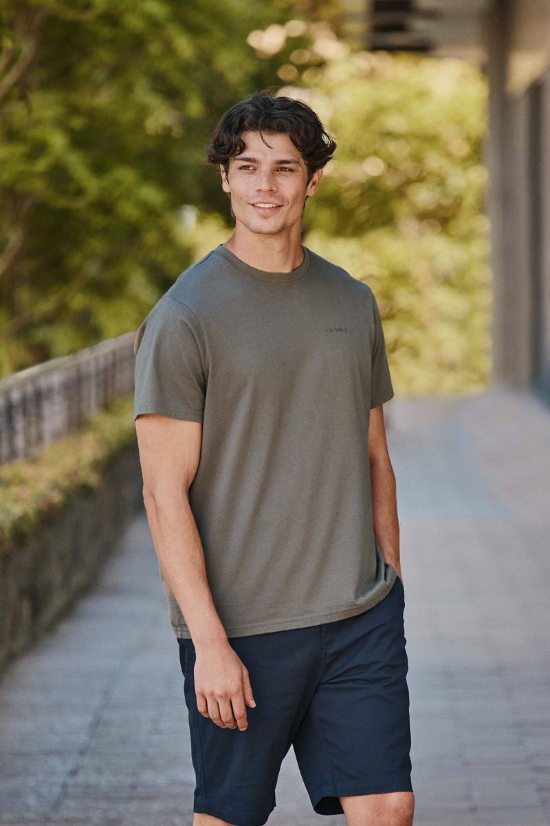 Icon Einfarbiges Herren T-Shirt - Dunkel-Khaki von Animal