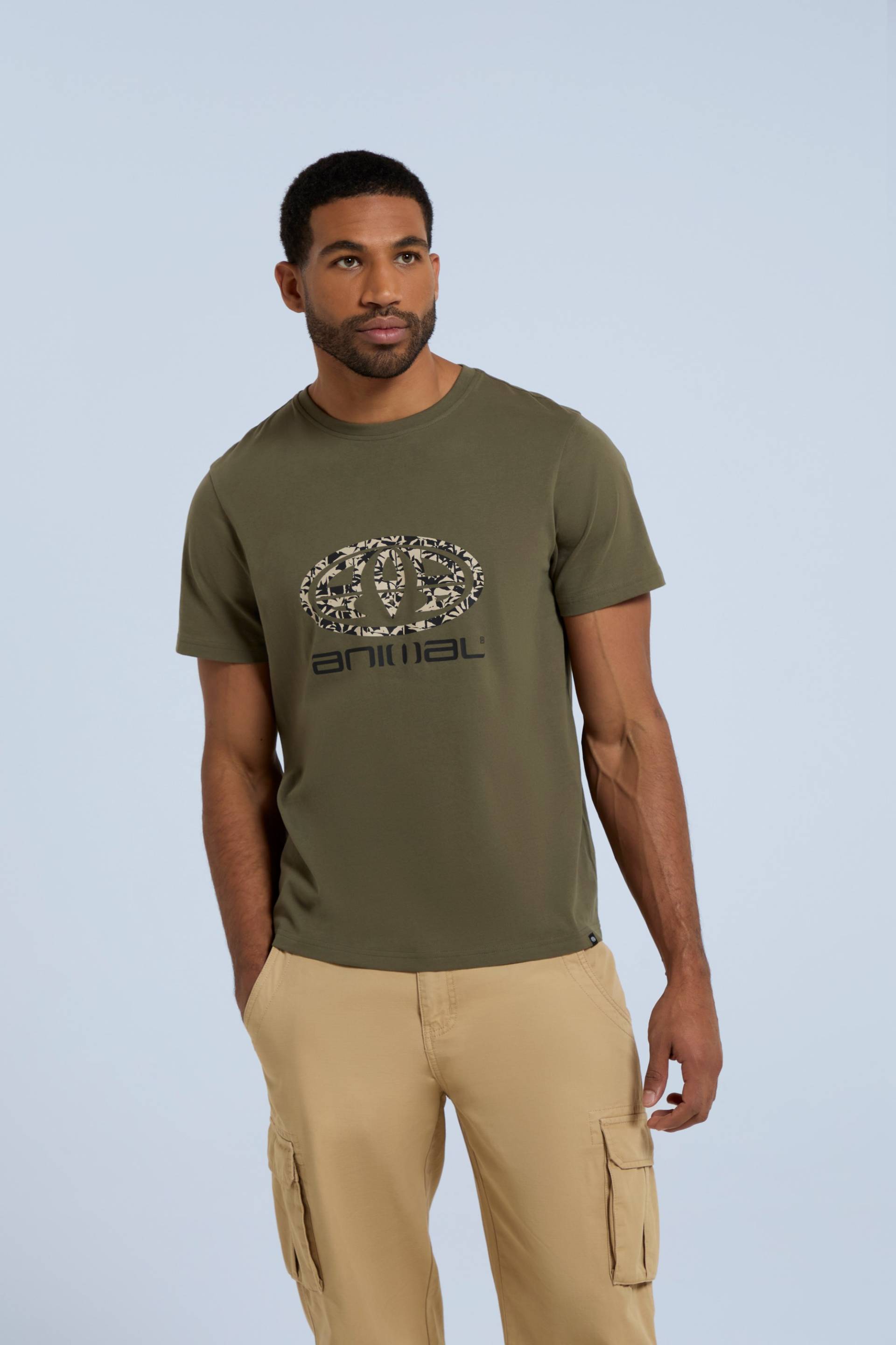 Jacob Bio-Baumwoll Herren T-Shirt - Khaki von Animal