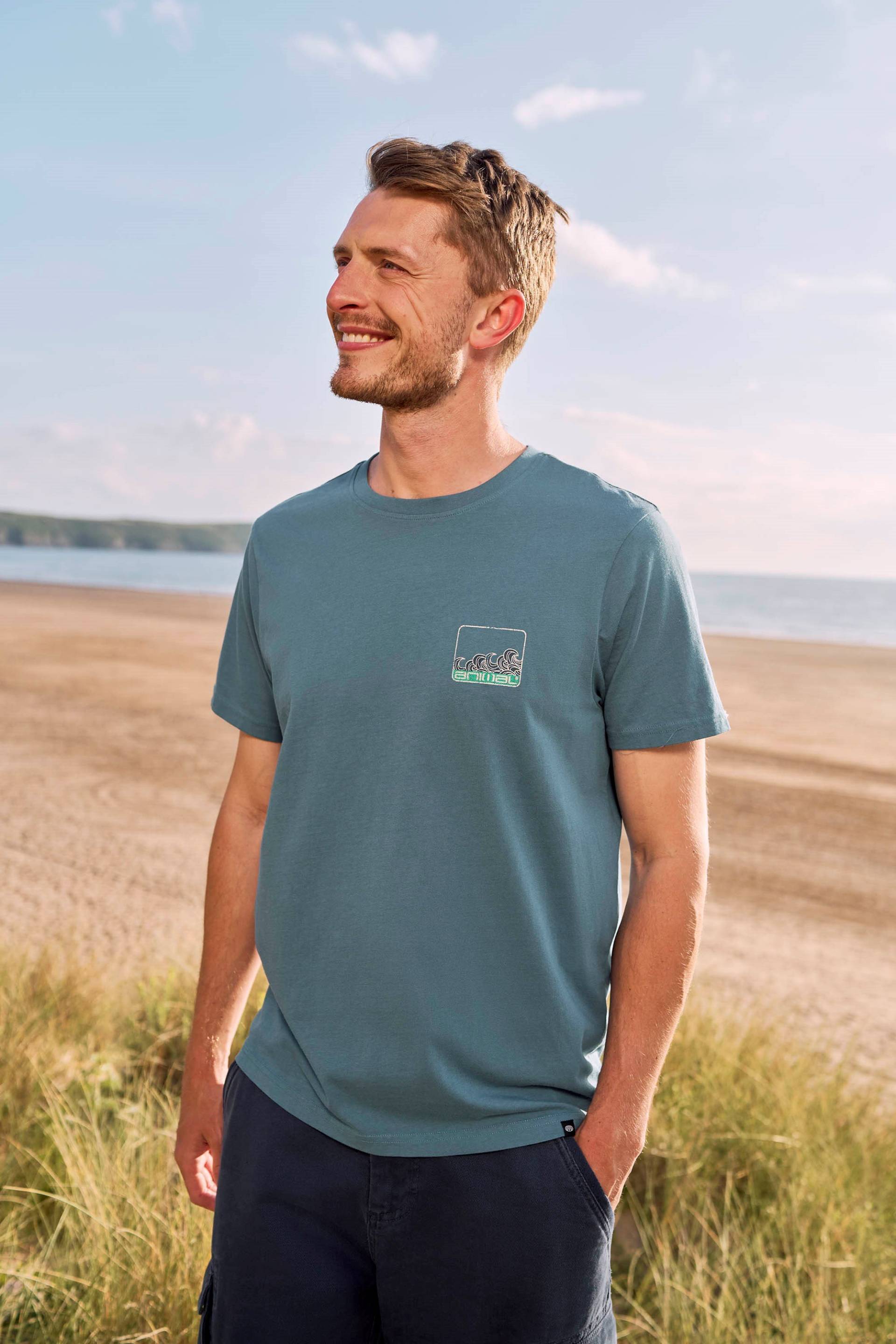 Jacob Herren T-Shirt - Blau von Animal