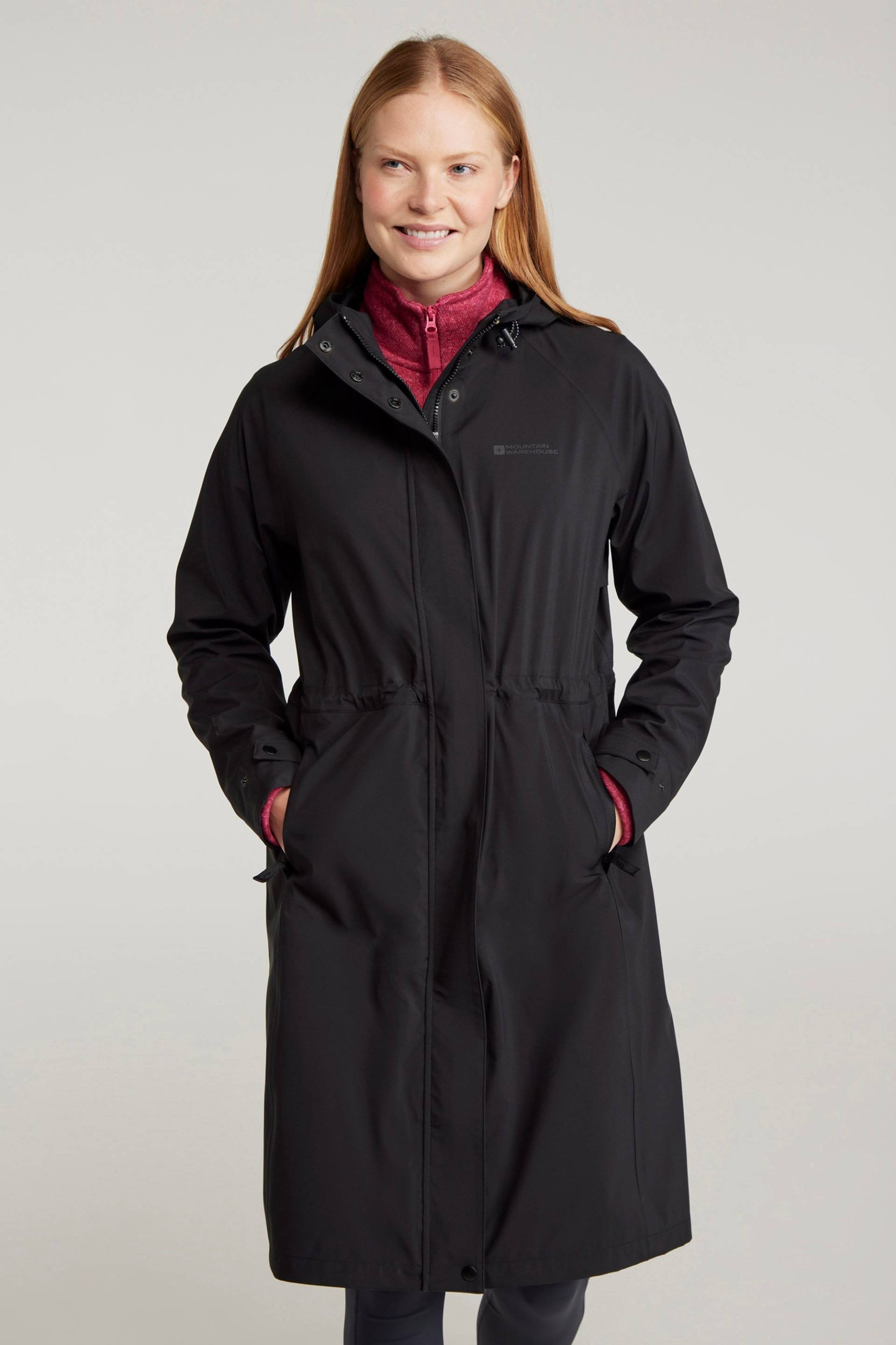 Jade Lange Leichte Wasserdichte Damenjacke - Schwarz von Mountain Warehouse