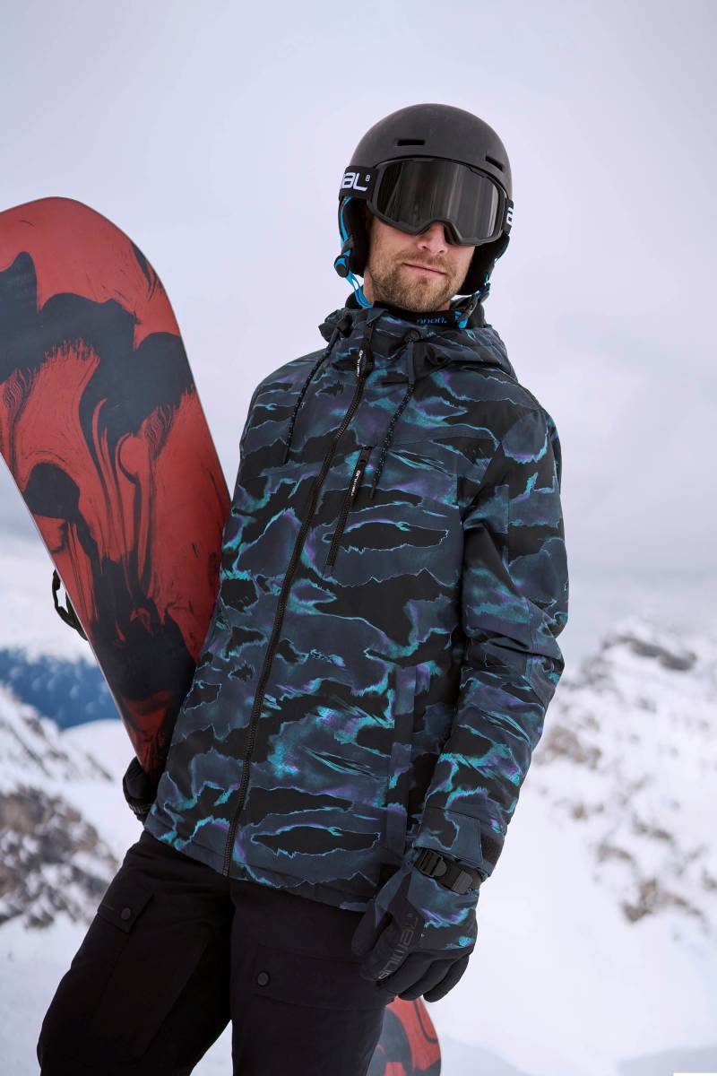 Laxx Gemusterte Schneejacke für Herren - Grau von Animal