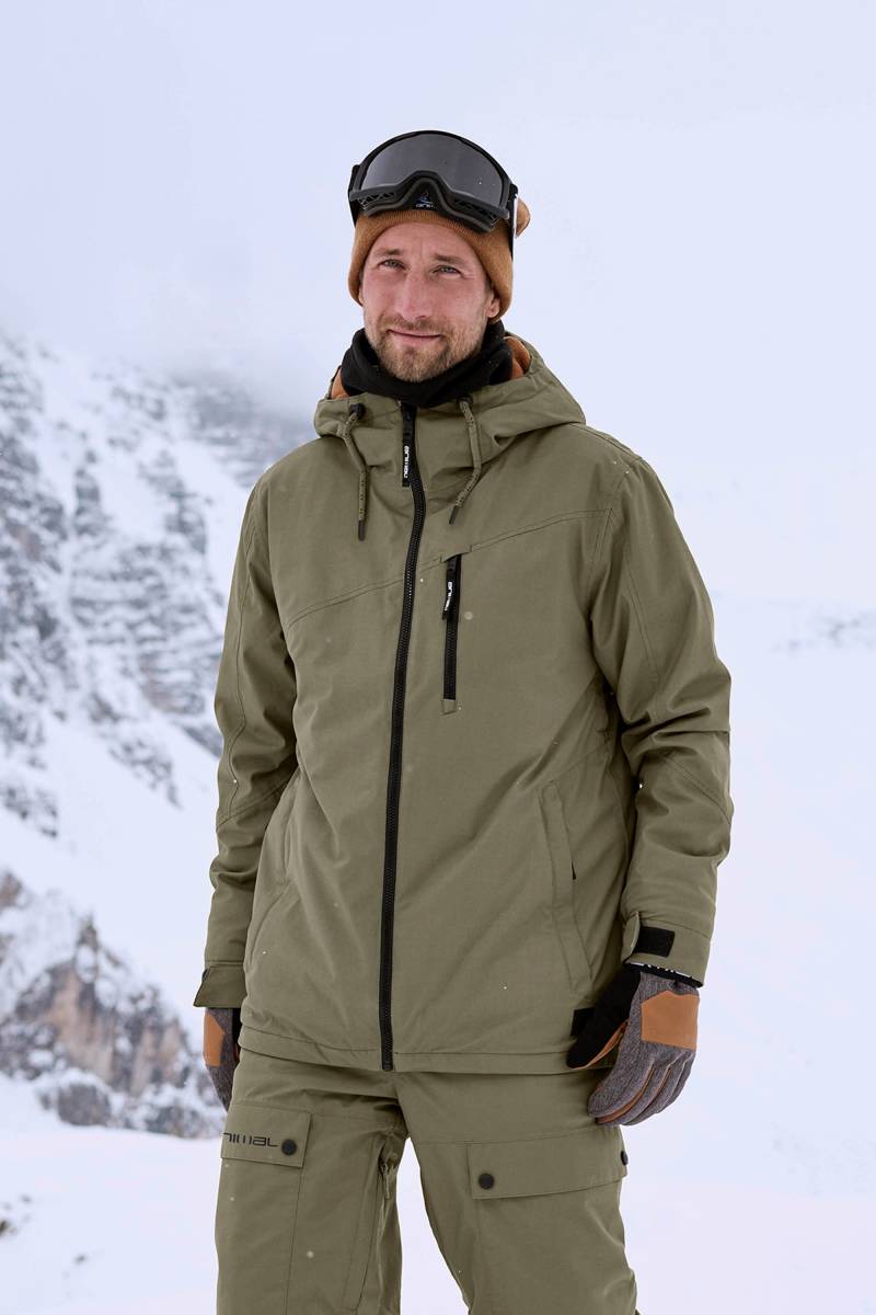 Laxx Logo Herren Skijacke - Khaki von Animal