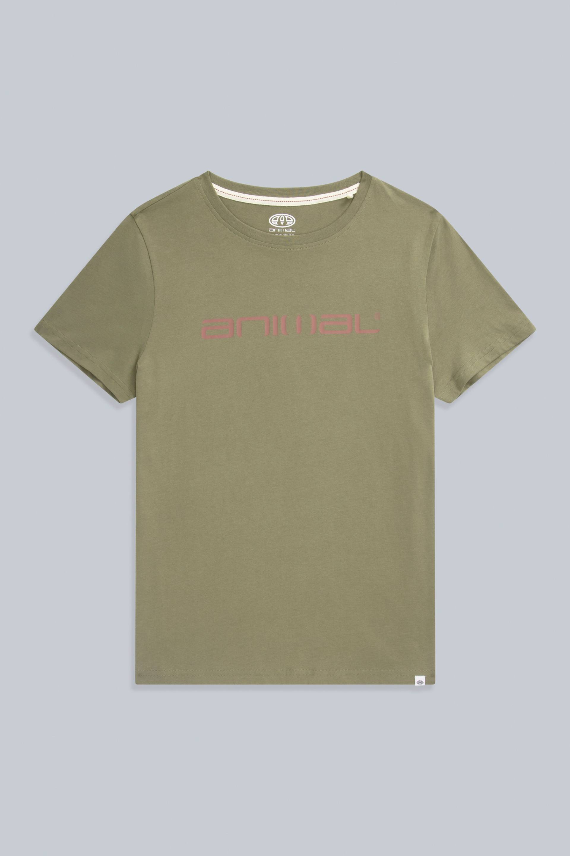 Marina Bio-Baumwoll Damen T-Shirt mit Logo - Khaki von Animal