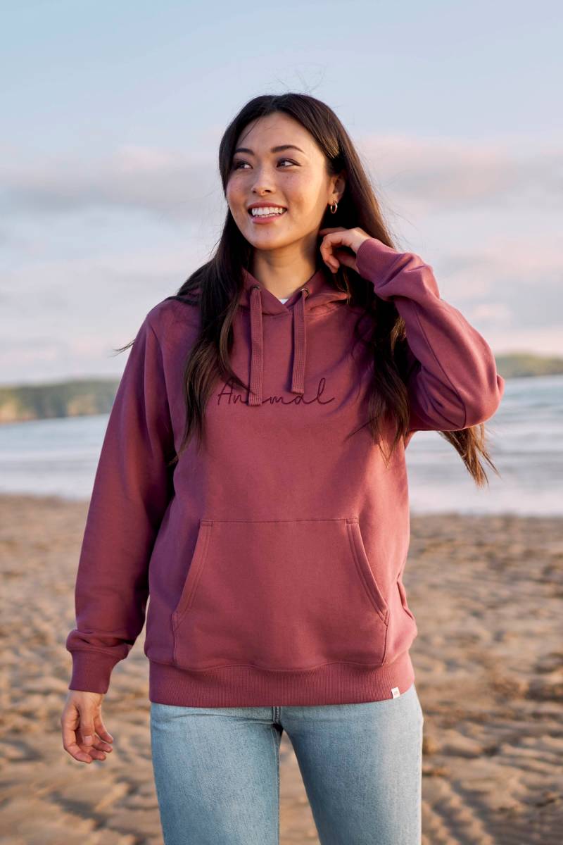 Maya Damen Kapuzenpulli - Burgunderrot von Animal