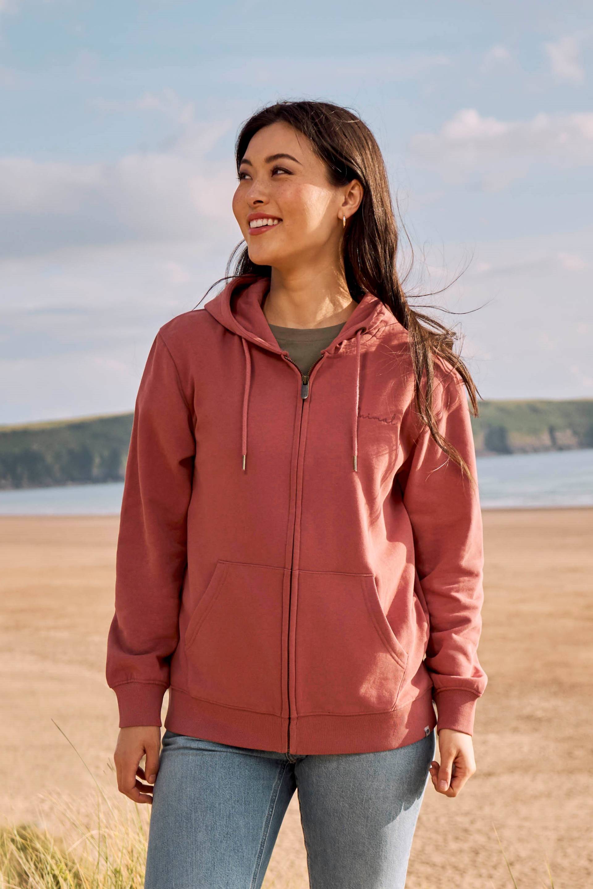 Maya Damen-Kapuzenpullover mit Reißverschluss - Dunkel-Pink Maya Damen-Kapuzenpullover mit Reißverschluss - Dunkel-Pink von Animal