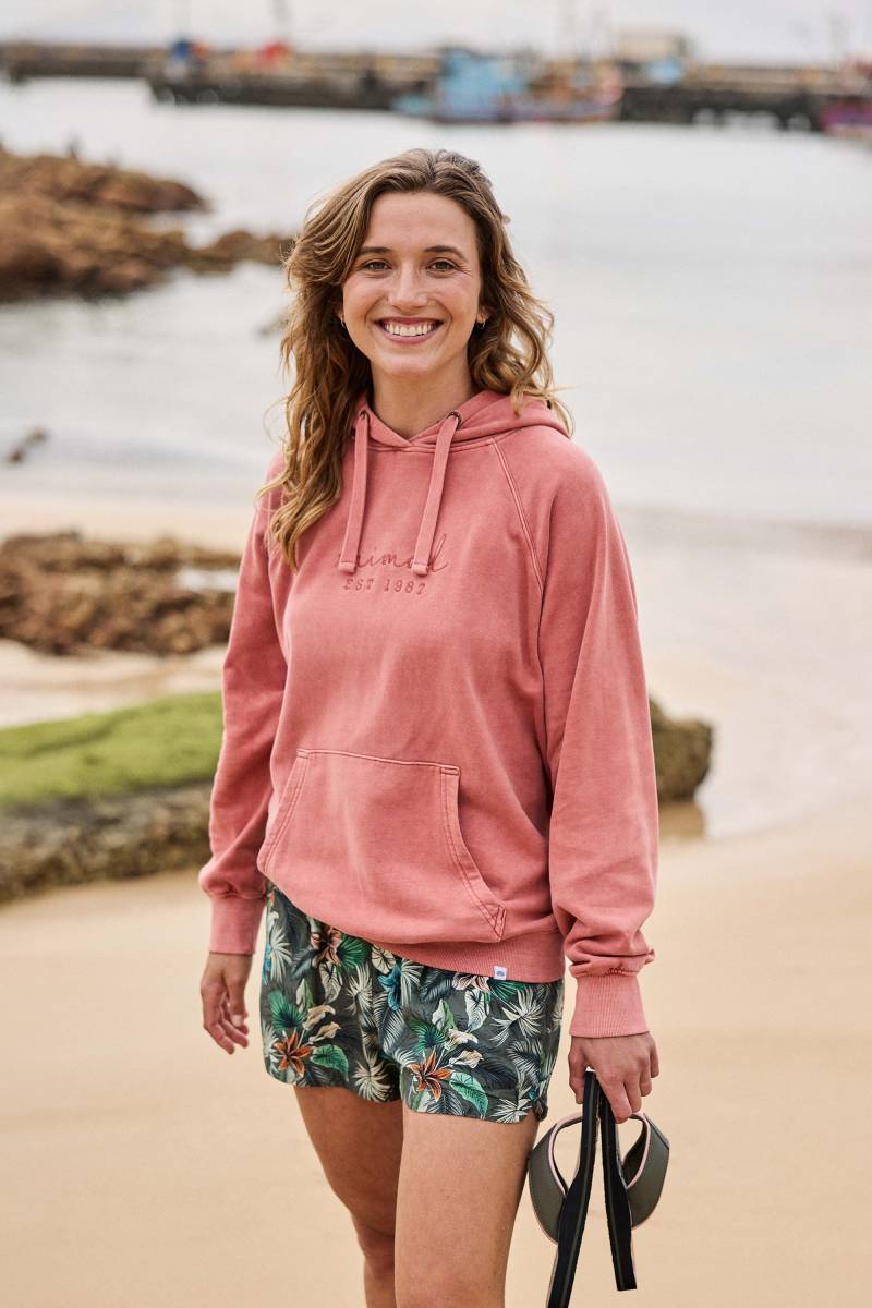 Maya Graphic Damen Kapuzenpullover - Orange von Animal