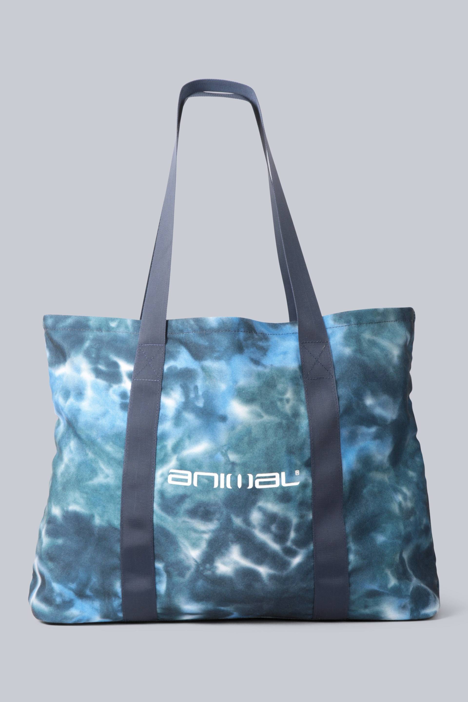 Recycelte Gemusterte Strandtasche für Damen - Blau von Animal