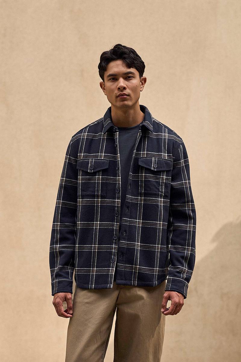 Seth Herren Fleece-Hemdjacke - Blau von Animal