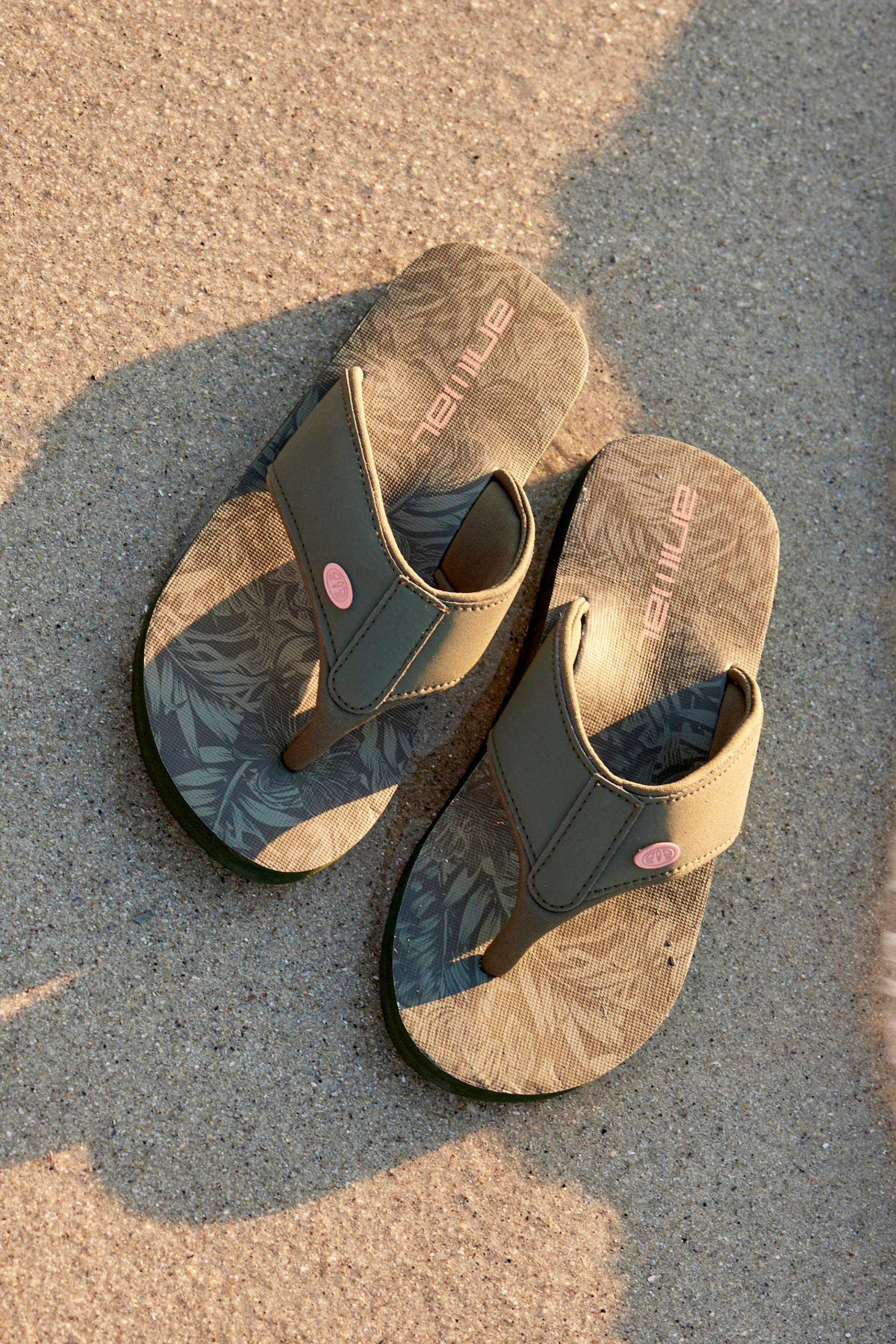 Swish Damen Flip-Flops mit All-Over-Print - Dunkel-Khaki von Animal