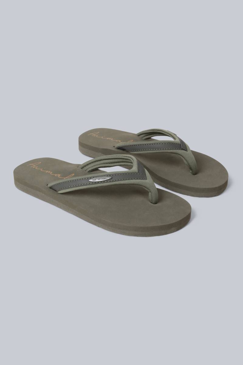 Swish Damen Flip-Flops mit Logo - Dunkel-Khaki von Animal