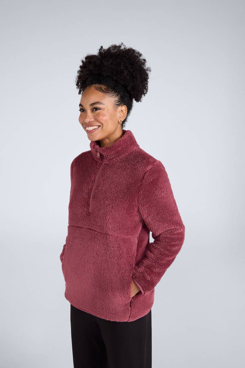 Teddy Damen Fleece-Top mit Reißverschluss - Rosa von Animal