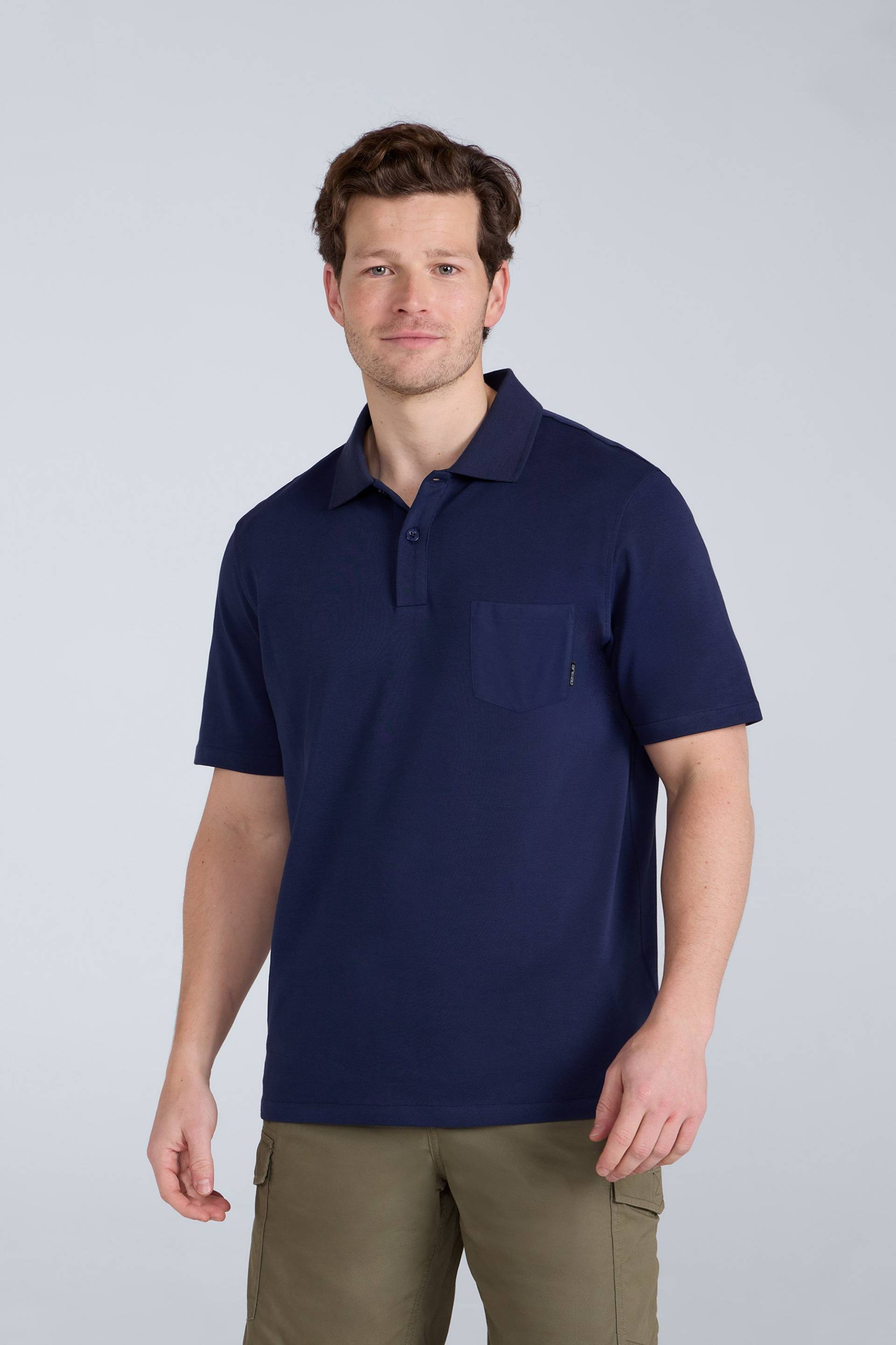 Tierisches Ac Icon Herren Pique Polo - Marineblau von Animal