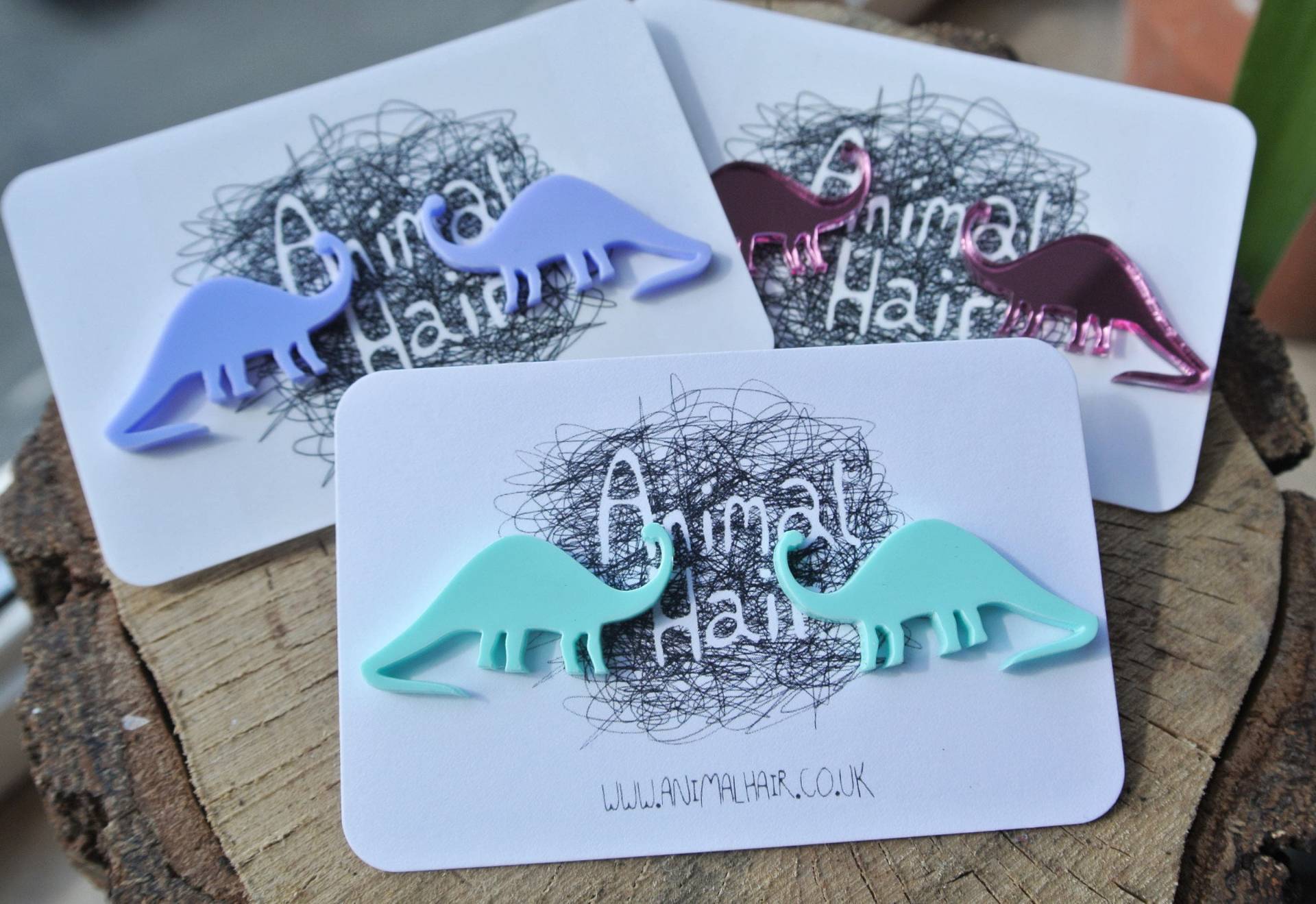 Brontosaurus Dinosaurier Ohrstecker - Dino Ohrringe Laser Cut Schmuck von Animalhairstuff