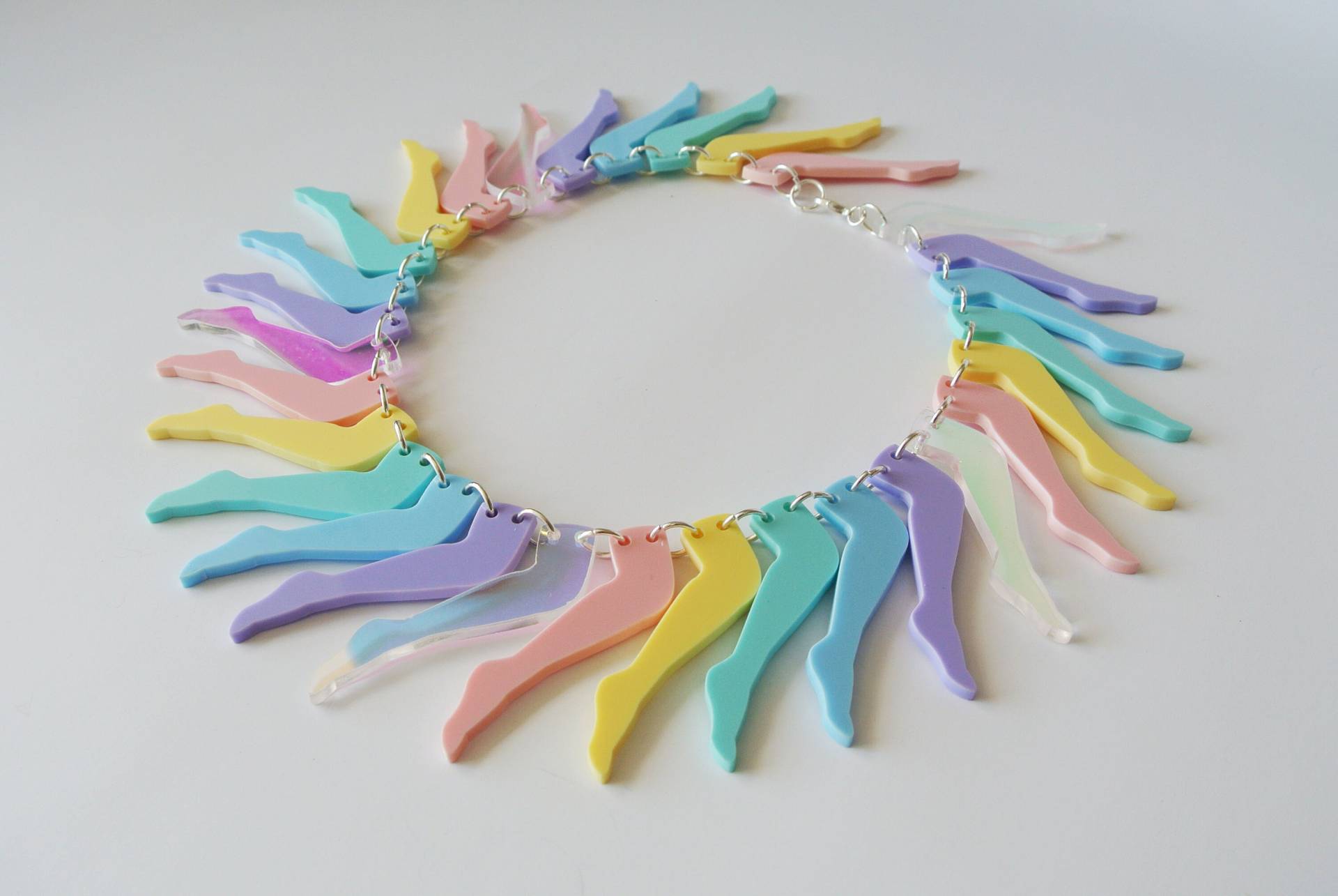 Pastell Beine Kragen Halskette von Animalhairstuff