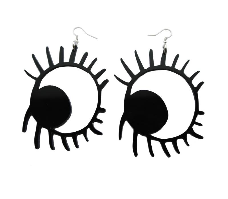 Peepers Eye Statement Ohrringe - Betty Boop Style Creep Leicht Augen Acryl Laser Cut Plexiglas von Animalhairstuff