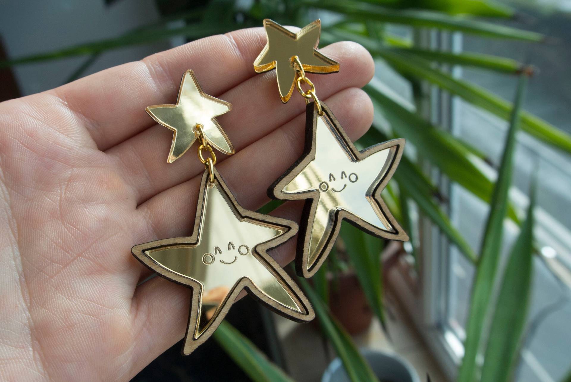 stern Tropfen Ohrringe von Animalhairstuff