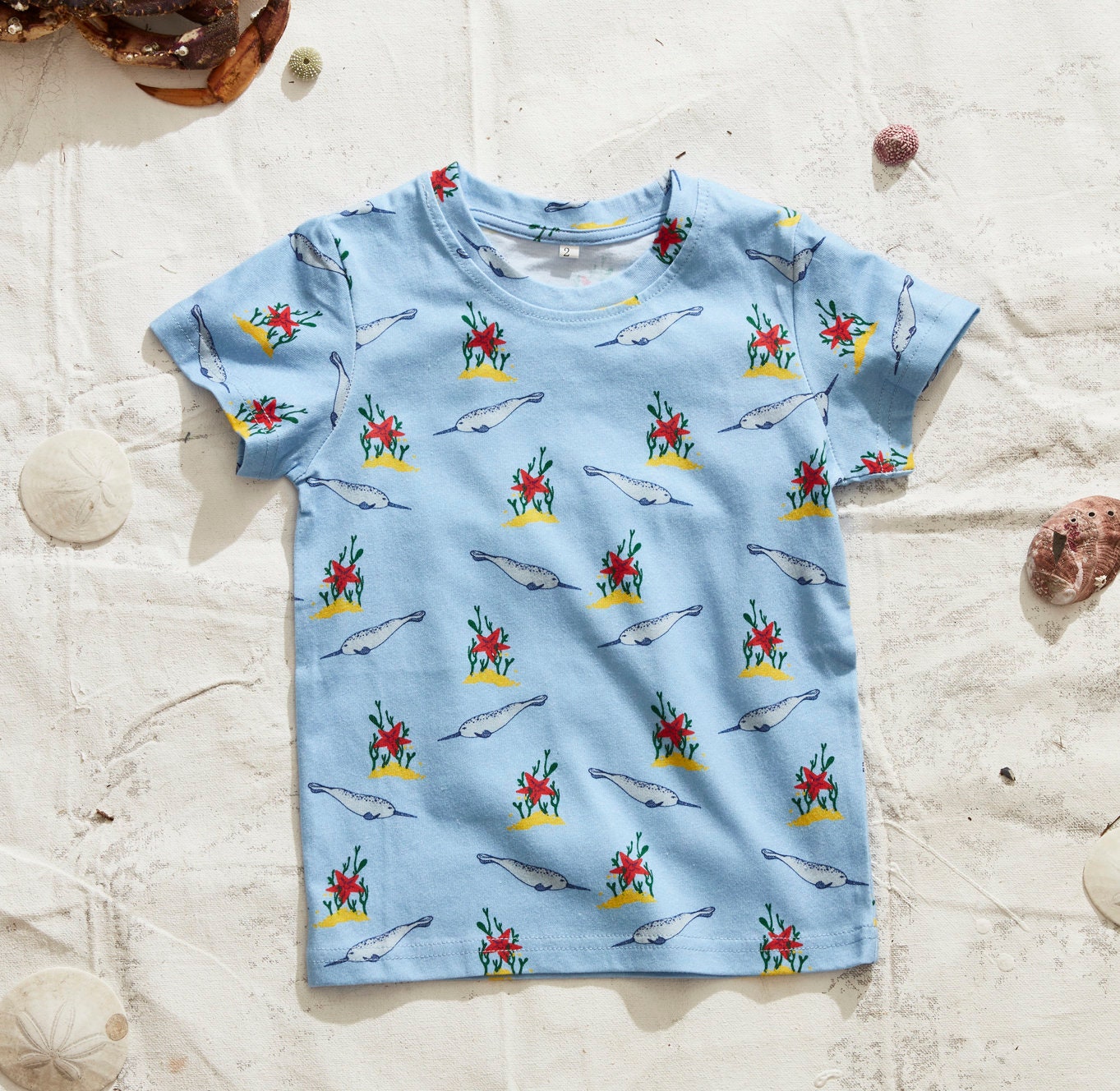 Kinder T-Shirt Mit Narwal-Print Kinder T-Shirt Mit Narwal-Print von Animalinstinctsshop