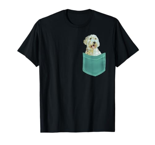 Süßes Schnoodle Shirt - Hund in Tasche für Männer Frauen Kinder T-Shirt von Animals at Play